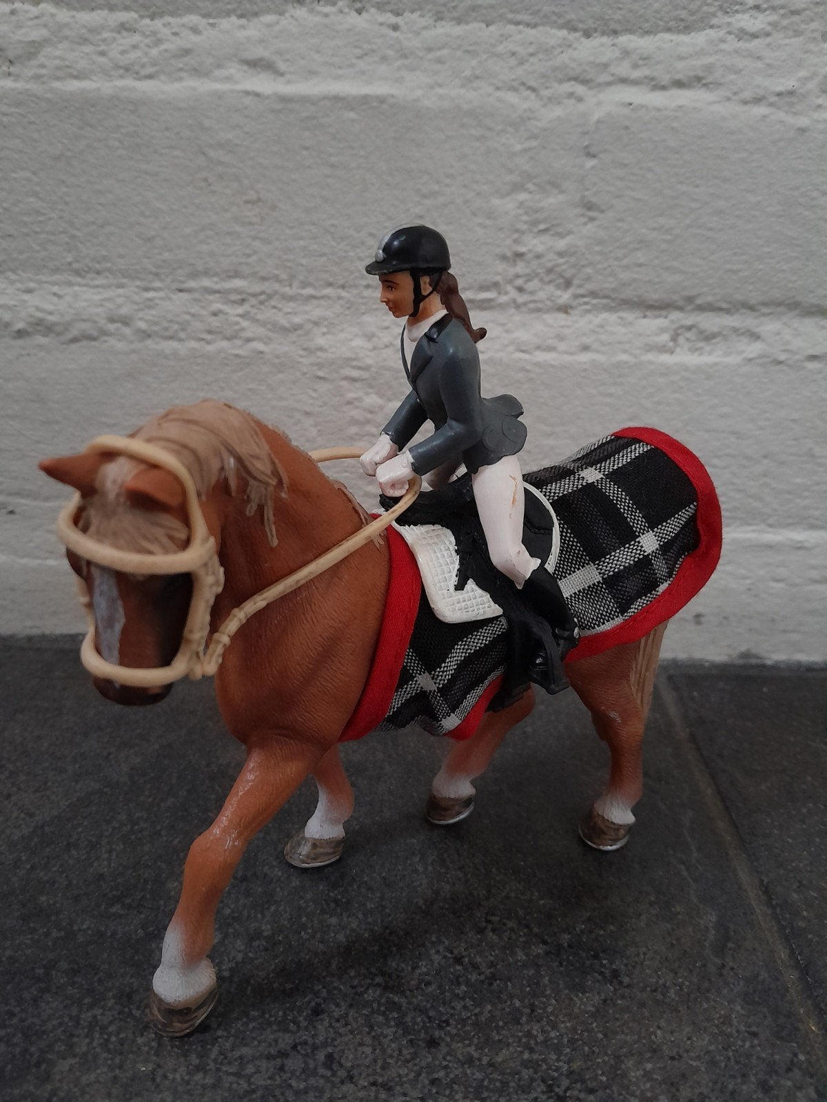 Schleich ~ complete set paard ruiter zadel halster deken, Ophalen of Verzenden, Zo goed als nieuw, Jongen of Meisje