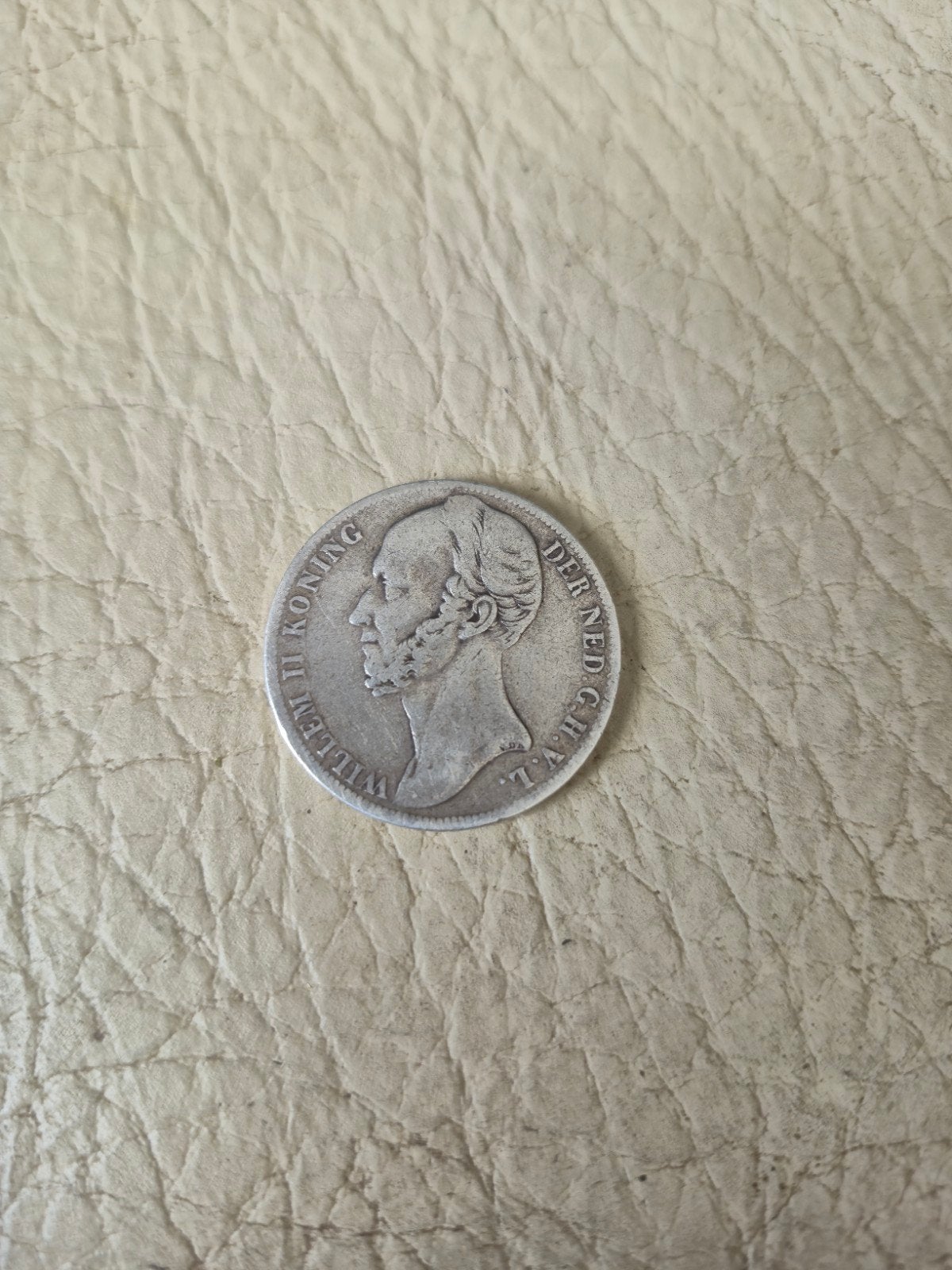 Zilveren 1 Gulden munt Koning Willem II 1845, Ophalen of Verzenden