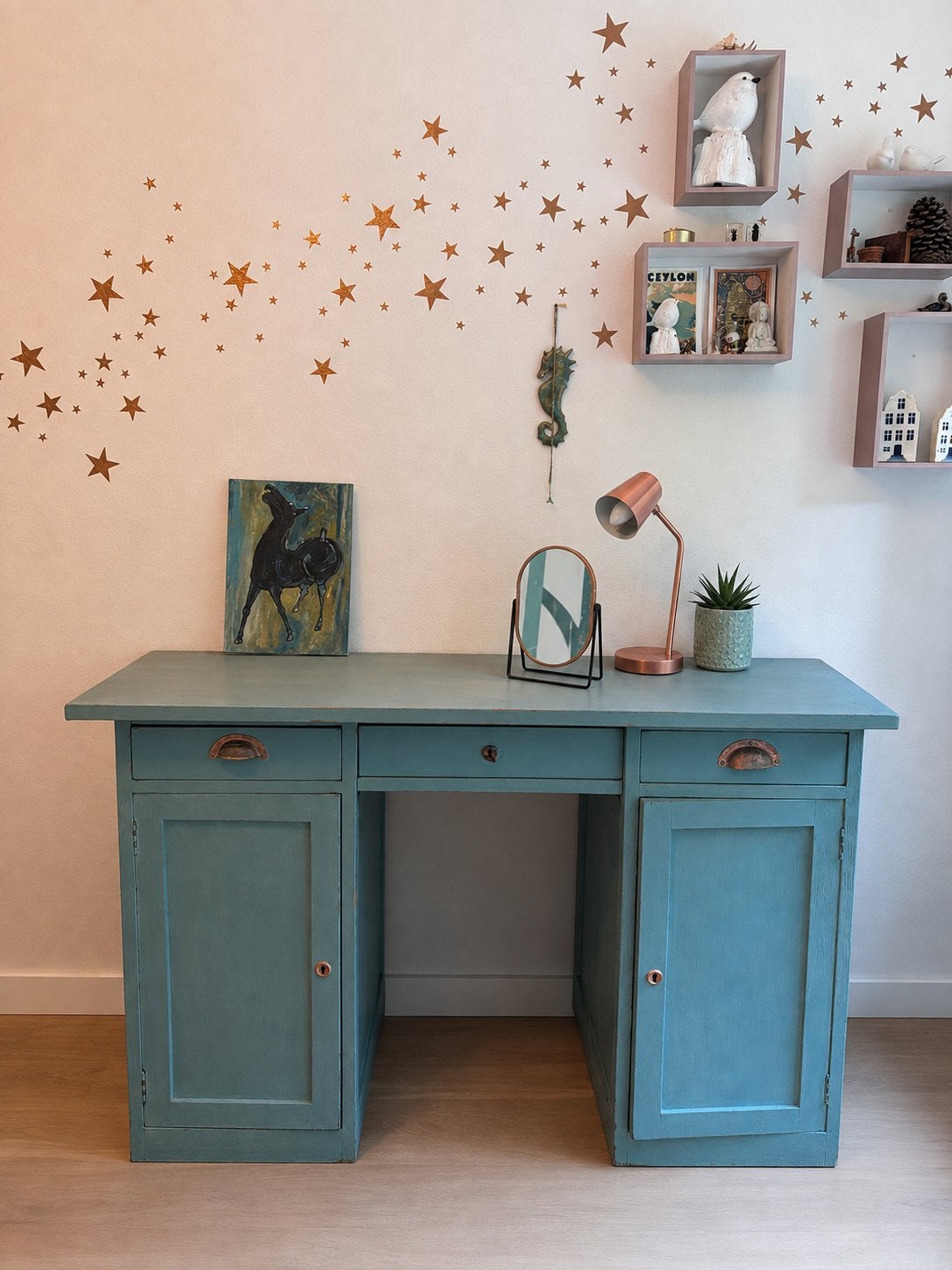 Antiek (kinder)bureau, 70x120, Ophalen
