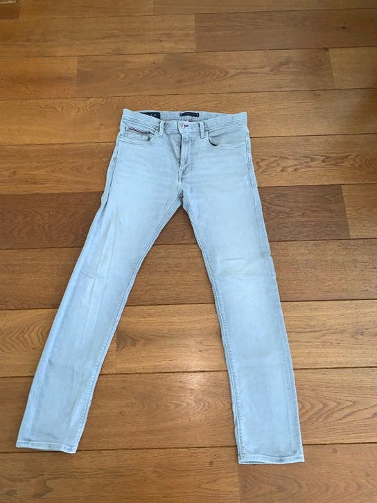 Tommy Hilfiger Bleecker Stretch Slim Fit Jeans W32/L32, Ophalen of Verzenden, Zo goed als nieuw, Grijs, W32 (confectie 46) of kleiner