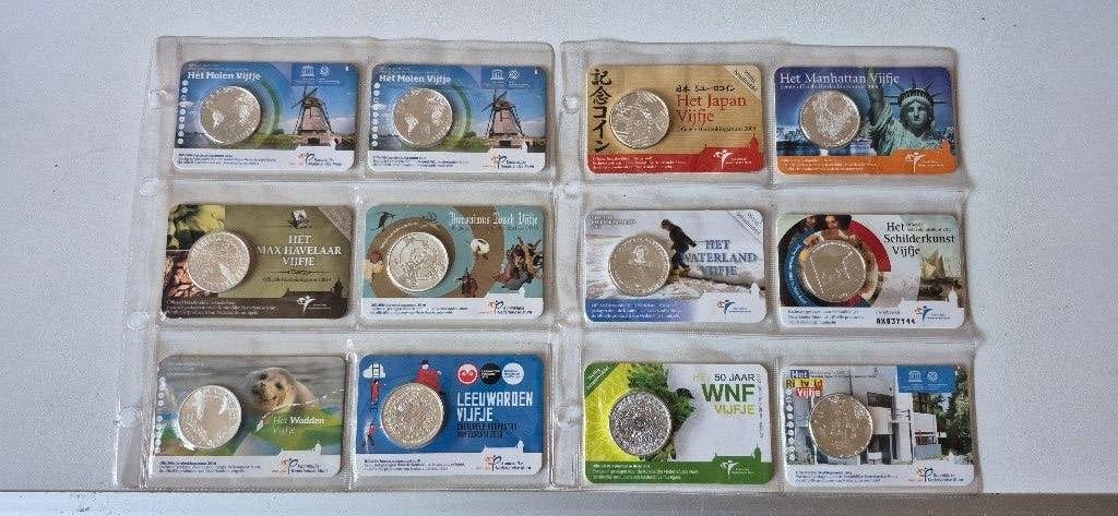 12 stuks coincards van 2009 t/m 2018, Ophalen of Verzenden, Koningin Beatrix, Euro's, Setje