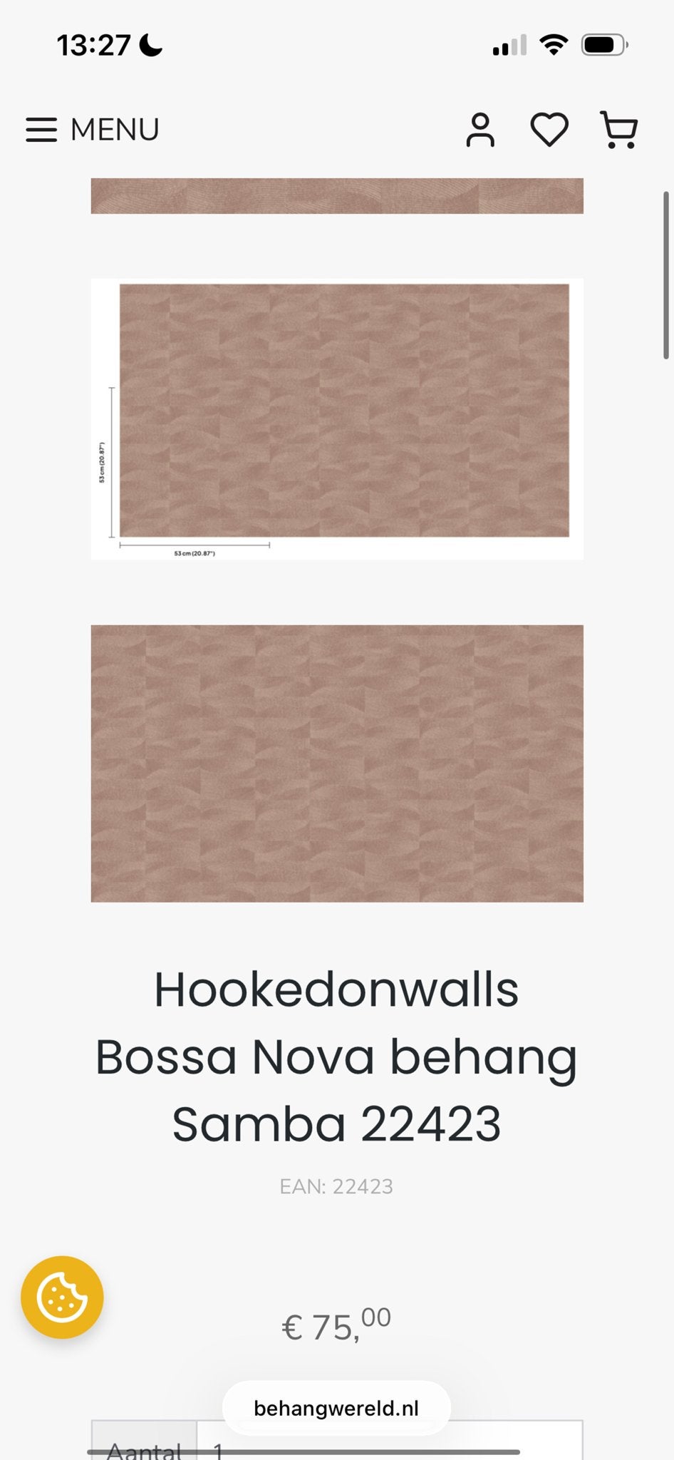 Bossa Nova Behang Samba 22423 - Hookedonwalls, Verzenden, Bruin