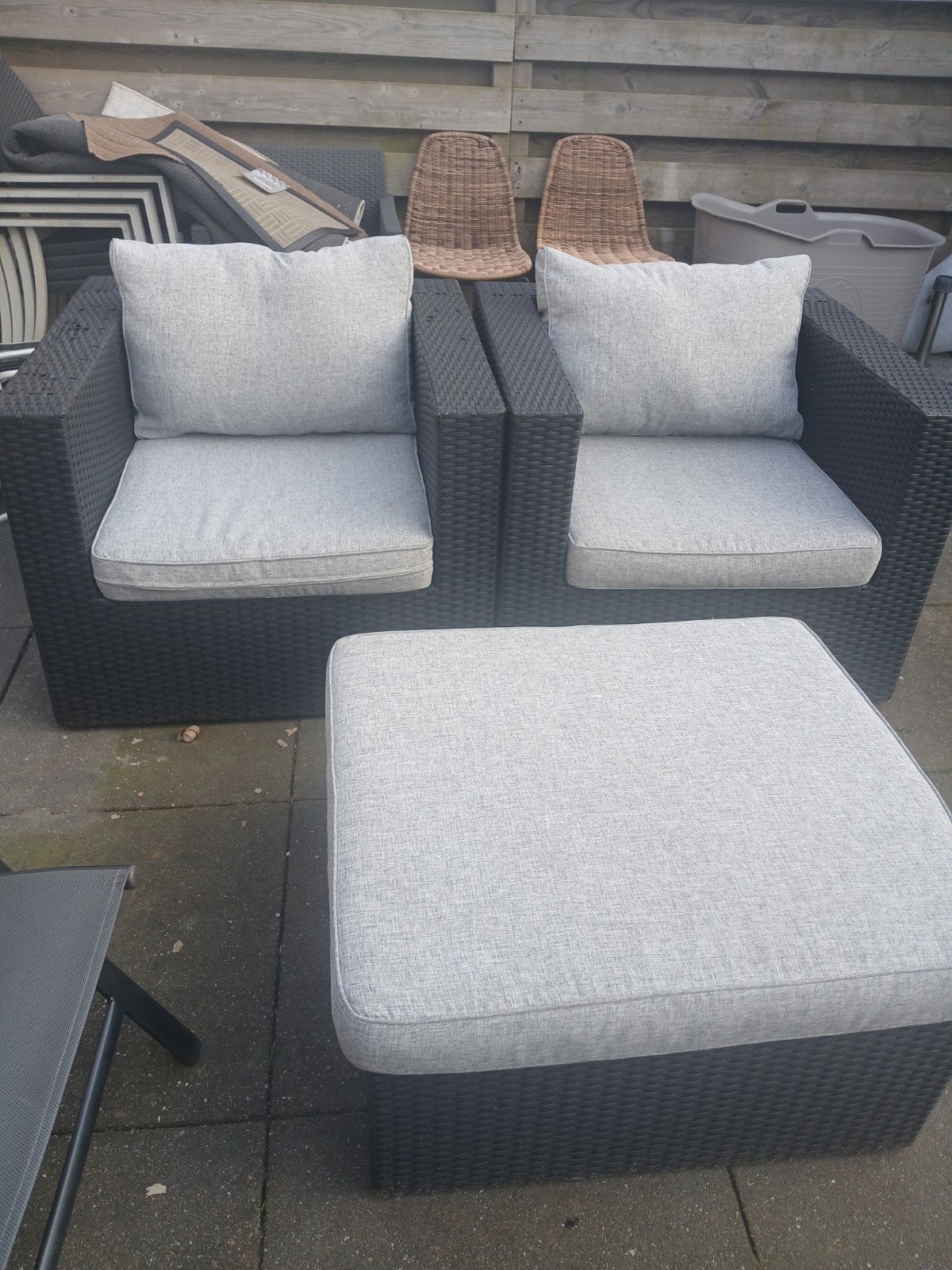 Gebruikte tuinset, direct op te halen voor €50, Gebruikt, Stoel, Wicker, Tuinset