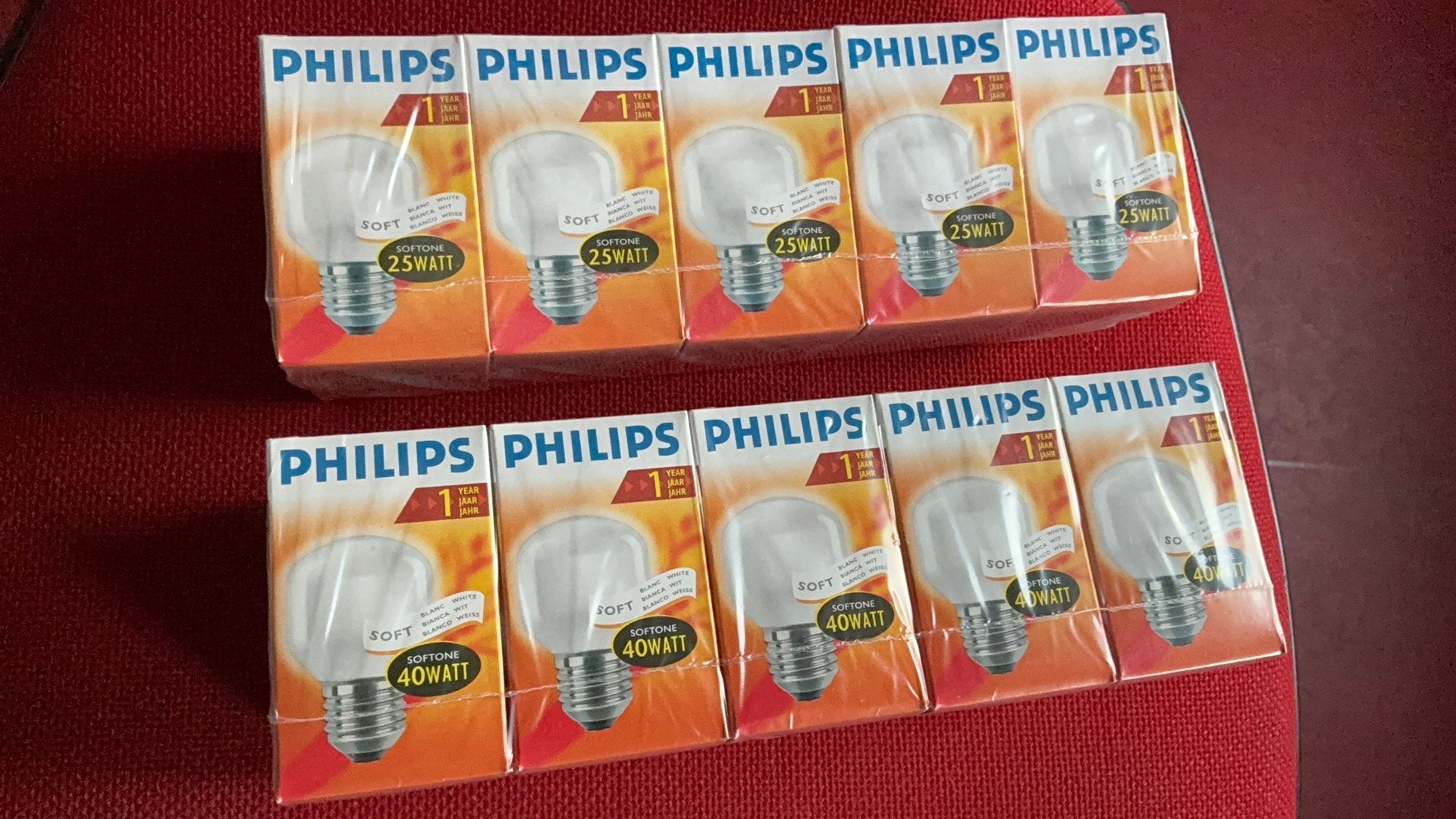 Philips softone 25 watt, 40 watt E 27, Gloeilamp, Nieuw, Neutraal wit, Philips
