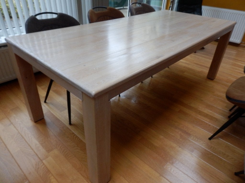 Eettafel + Salon-tafel., Ophalen, Eikenhout, 200 cm of meer, 50 tot 100 cm