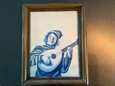 Handgeschilderde Delfts Blauwe Wandplaten, Antiek en Kunst, Antiek | Keramiek en Aardewerk, Ophalen of Verzenden