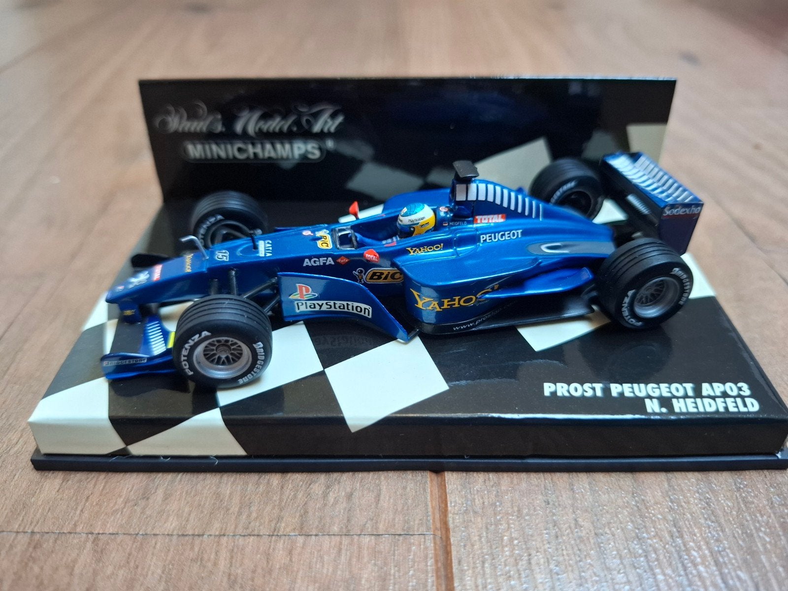 Minichamps Prost Peugeot AP03 N. Heidfeld F1 model 1:43, Hobby en Vrije tijd, Ophalen of Verzenden, Zo goed als nieuw, Auto, MiniChamps
