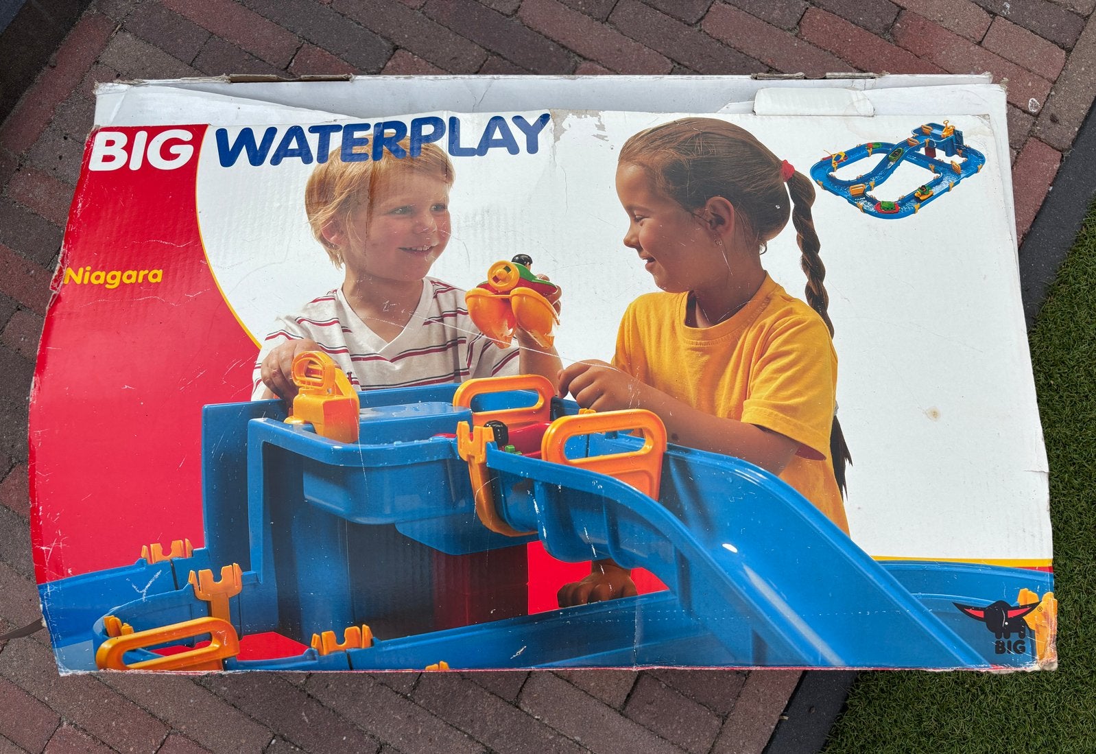 BIG Waterplay Niagara waterbaan met boten en accessoires, Ophalen, Gebruikt