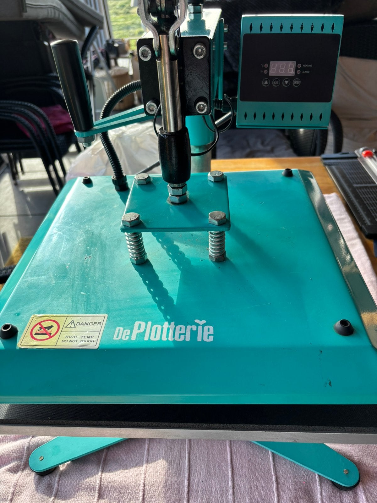 Heat press machine, Ophalen of Verzenden, Gebruikt, Gereedschap of Toebehoren