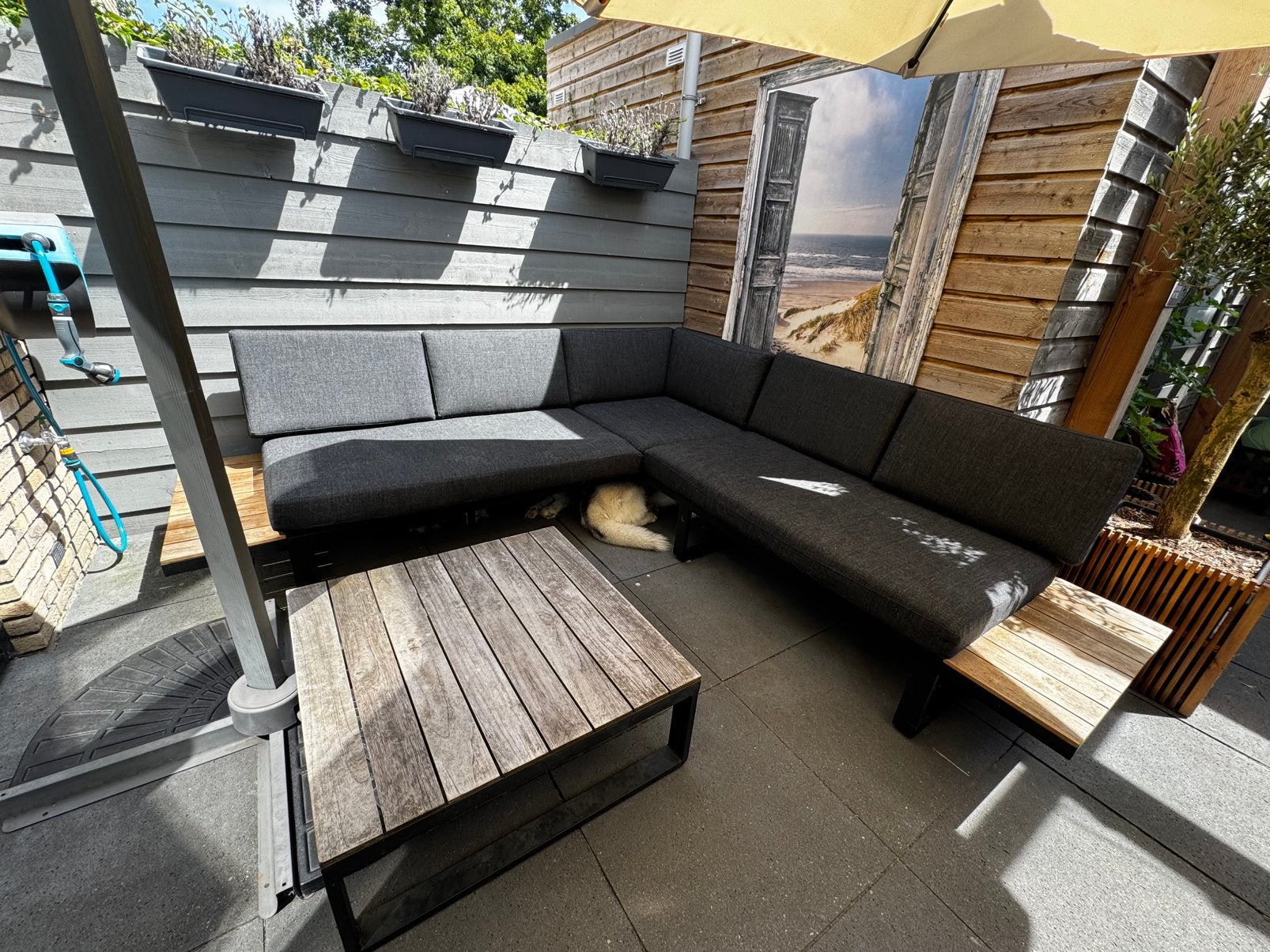 Tuin lounge set, Tuin en Terras, Tuinsets en Loungesets, Ophalen, 6 zitplaatsen, Bank, Aluminium
