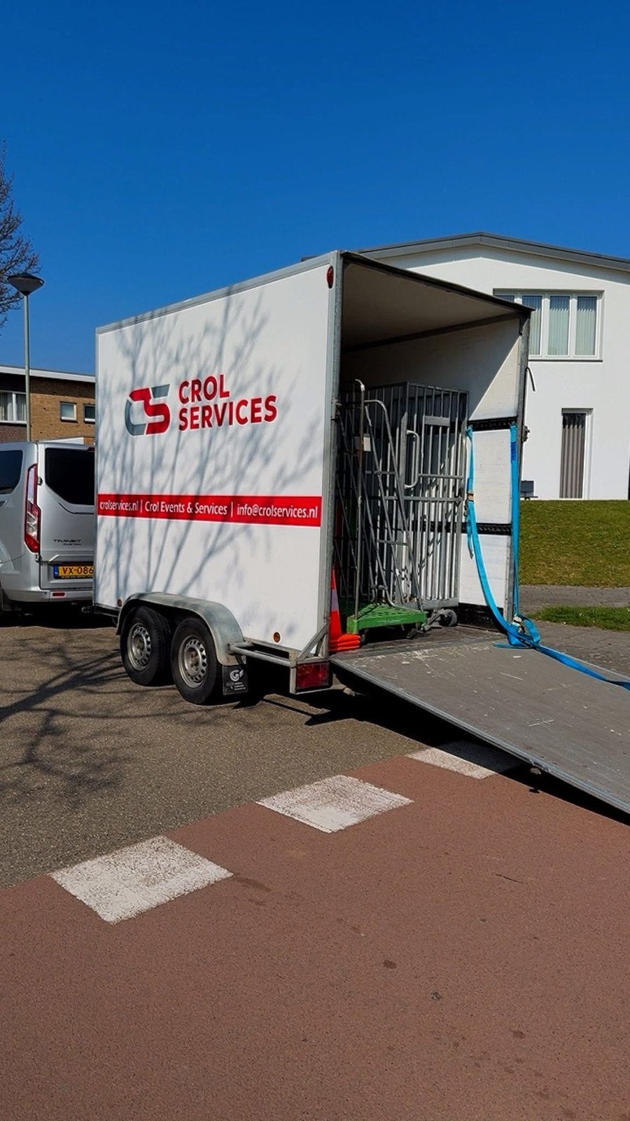 Gesloten aanhanger met klep, Hobby en Vrije tijd, Ophalen of Verzenden, Gebruikt