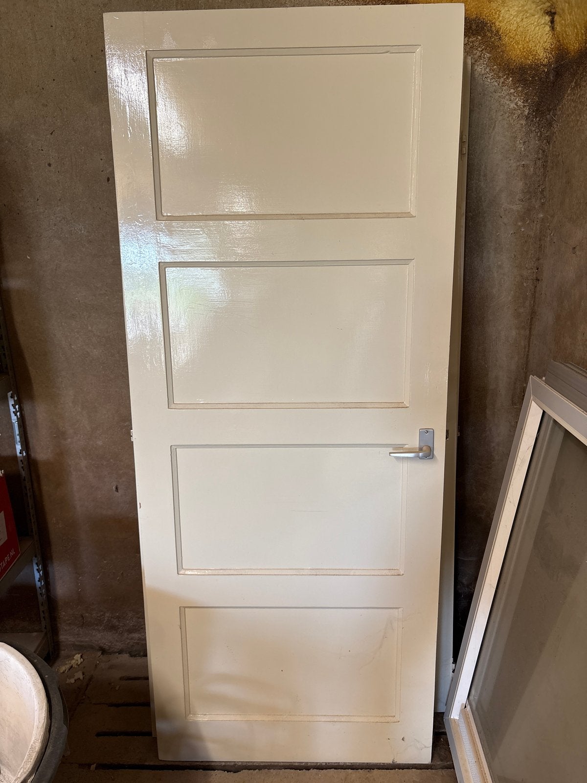 Crèmekleurige paneeldeur, Ophalen, Gebruikt, 80 tot 100 cm, Binnendeur