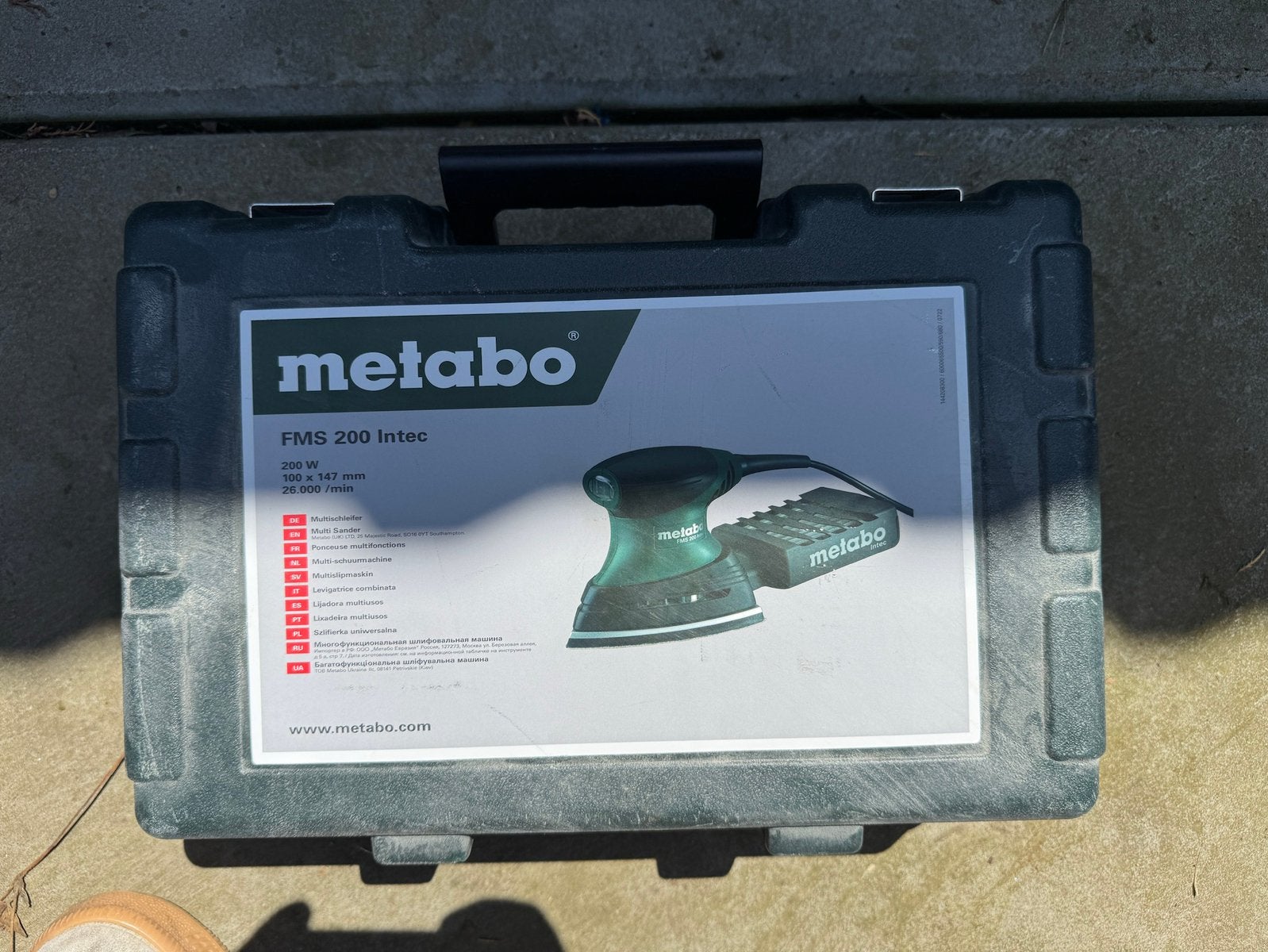 Metabo vlakschuurmachine met koffer, Ophalen, Gebruikt, Vlakschuurmachine