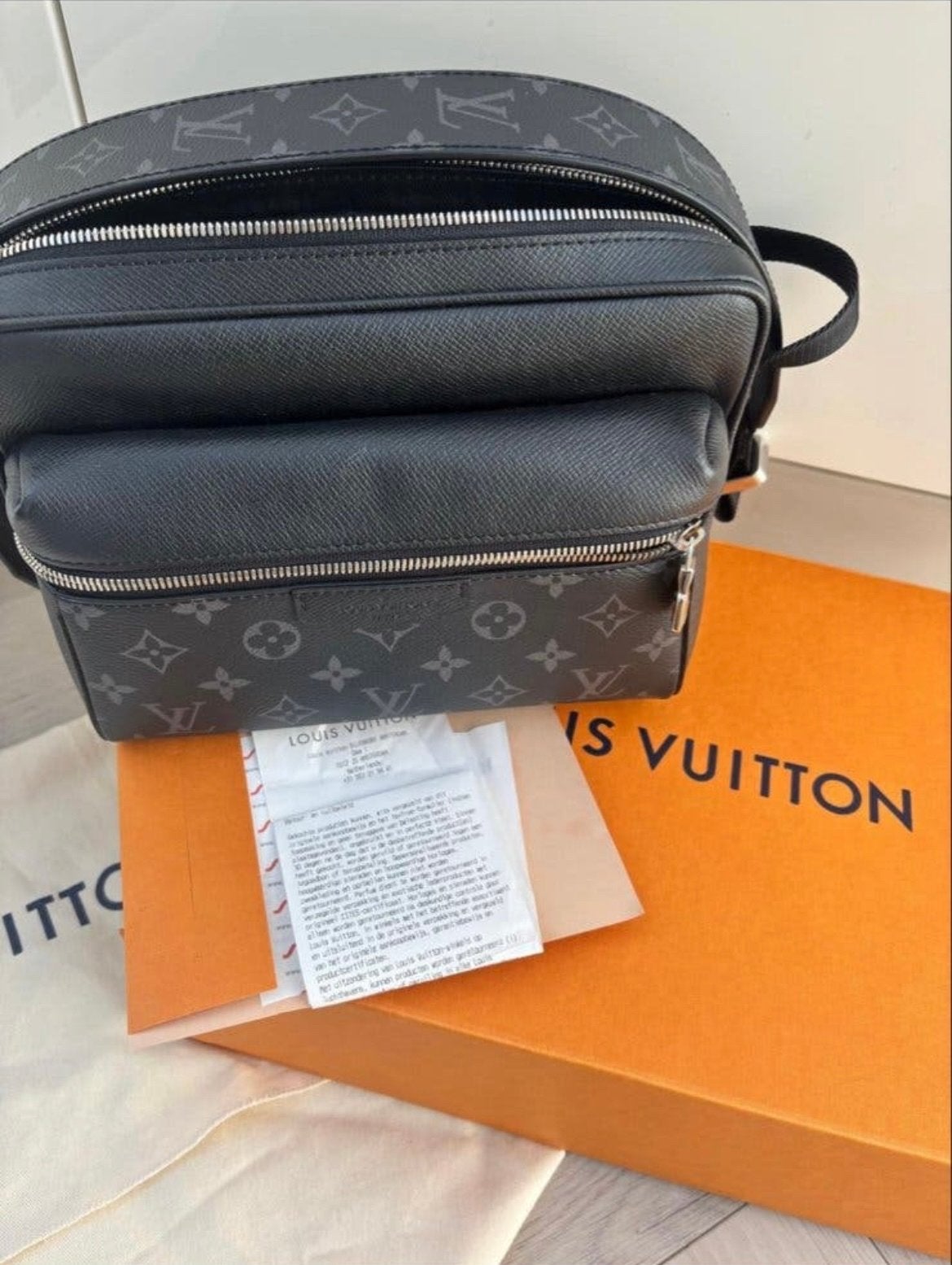ORIGINEEL Louis Vuitton Outdoor Messenger Tas Zwart Monogram, Overige merken, Zwart, Ophalen of Verzenden, Zo goed als nieuw