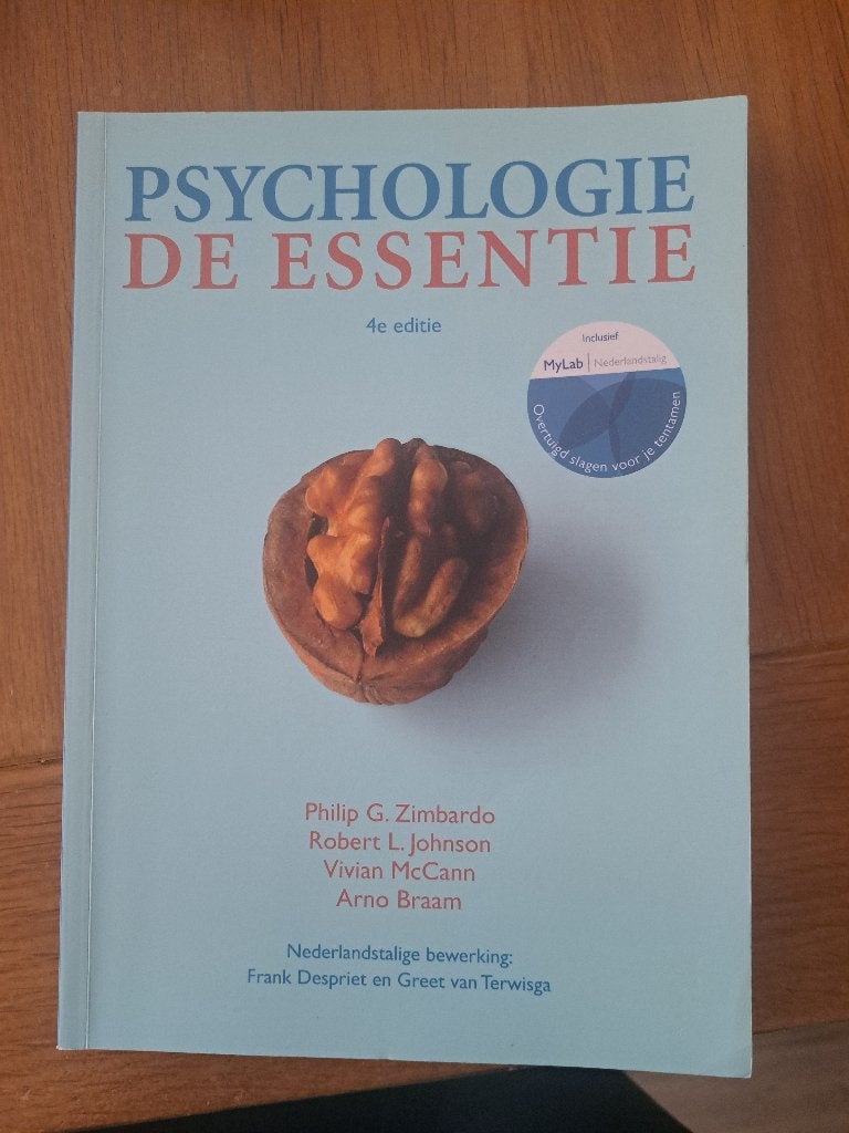Te koop: Studieboek Psychologie de Essentie, Boeken, Studieboeken en Cursussen, Zo goed als nieuw, Philip G. Zimbardo, Robert L. Johnson, Vivian McCann