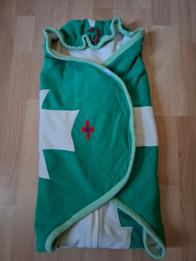Lodger Wikkeldeken Groen - Comfortabel en Warm, Ophalen, Gebruikt, Minder dan 70 cm, Deken