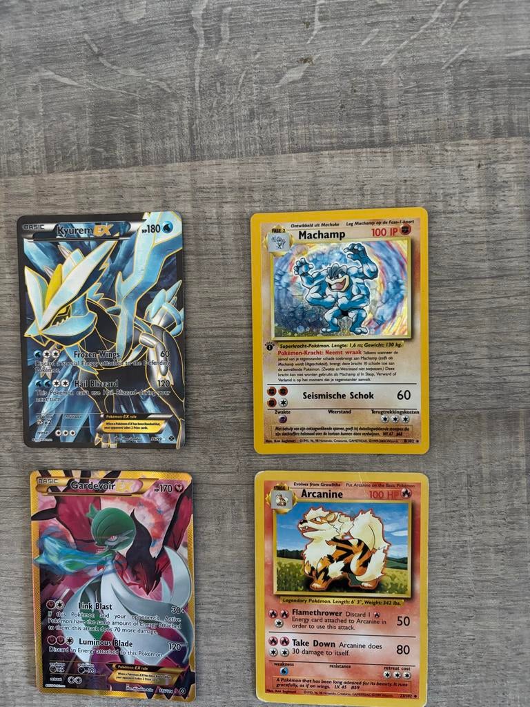 Pokémon Kaarten Bundel: Kyurem EX, Gardevoir EX, Machamp, Ar, Ophalen, Gebruikt, Meerdere kaarten