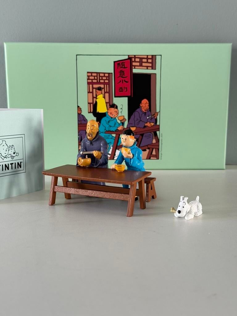Tintin scene petit dejeuner pixi moulinsart, Ophalen of Verzenden, Kuifje, Zo goed als nieuw, Beeldje of Figuurtje