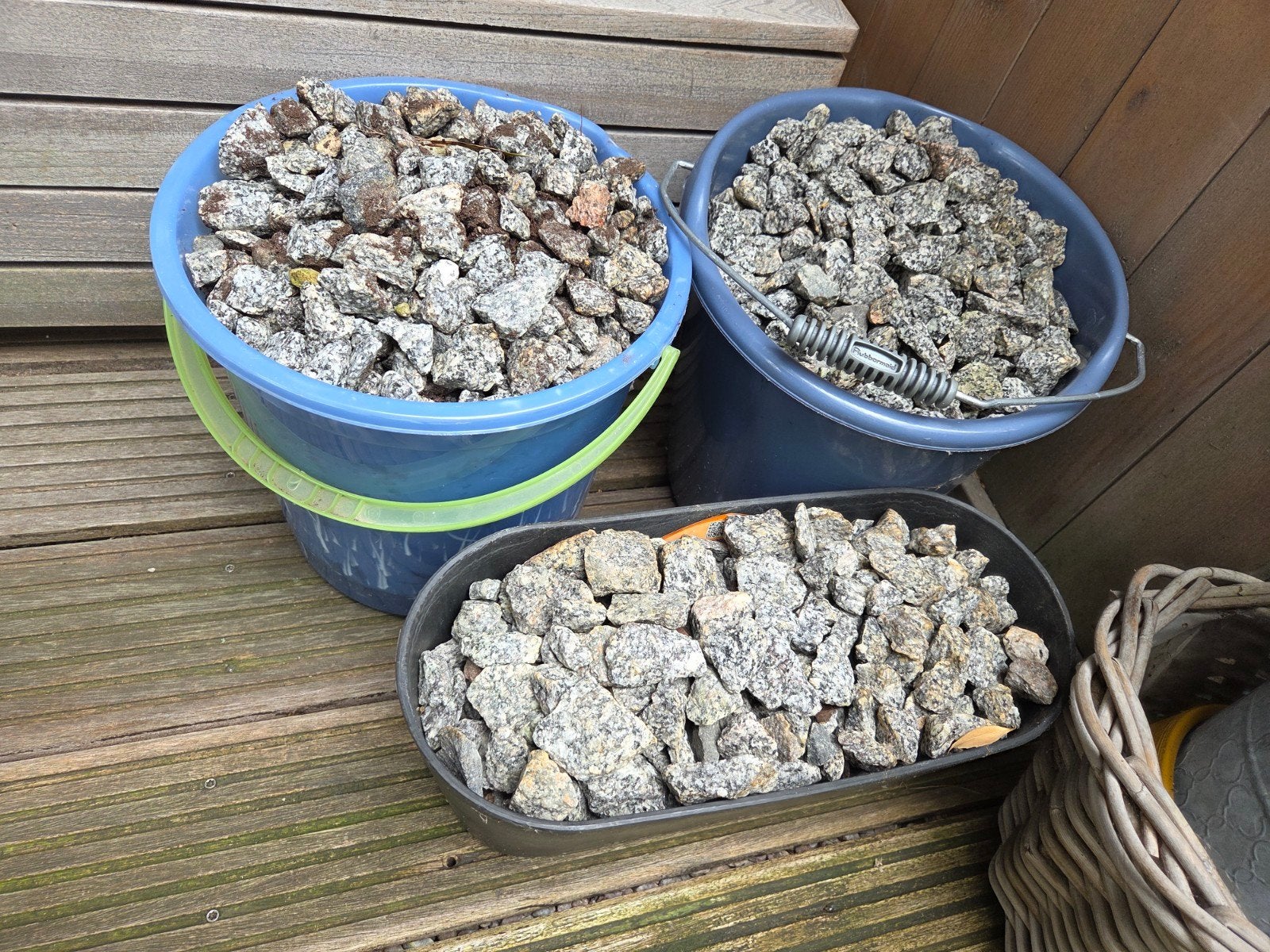 Gratis af te halen: Stenen voor tuin of decoratie, Tuin en Terras, Ophalen, Gebruikt, Graniet, Kei