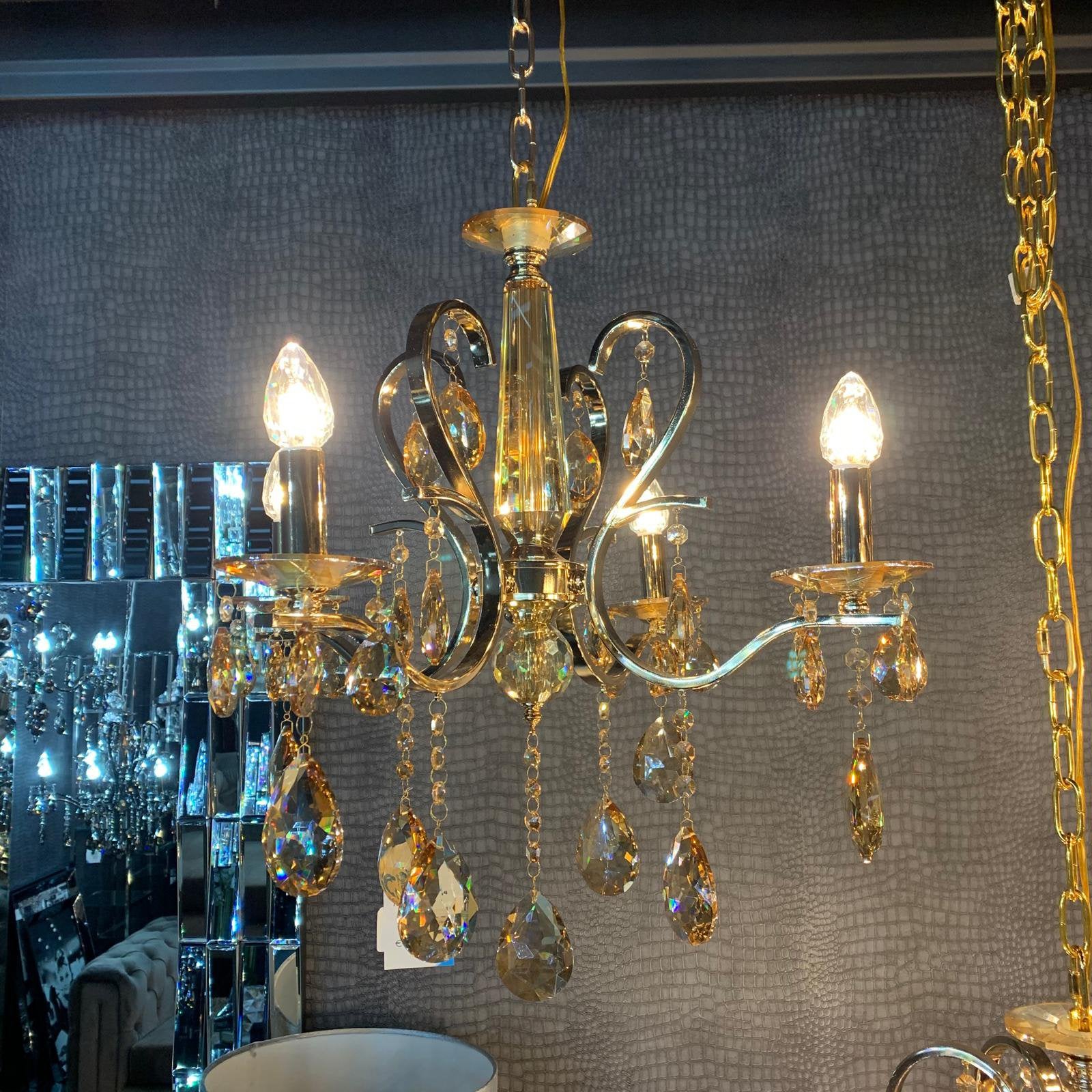 Sale hanglamp zakkroon kroonluchter 4/6/8 arm lamp nieuw, Ophalen of Verzenden, Nieuw, Overige materialen, E14 (klein)
