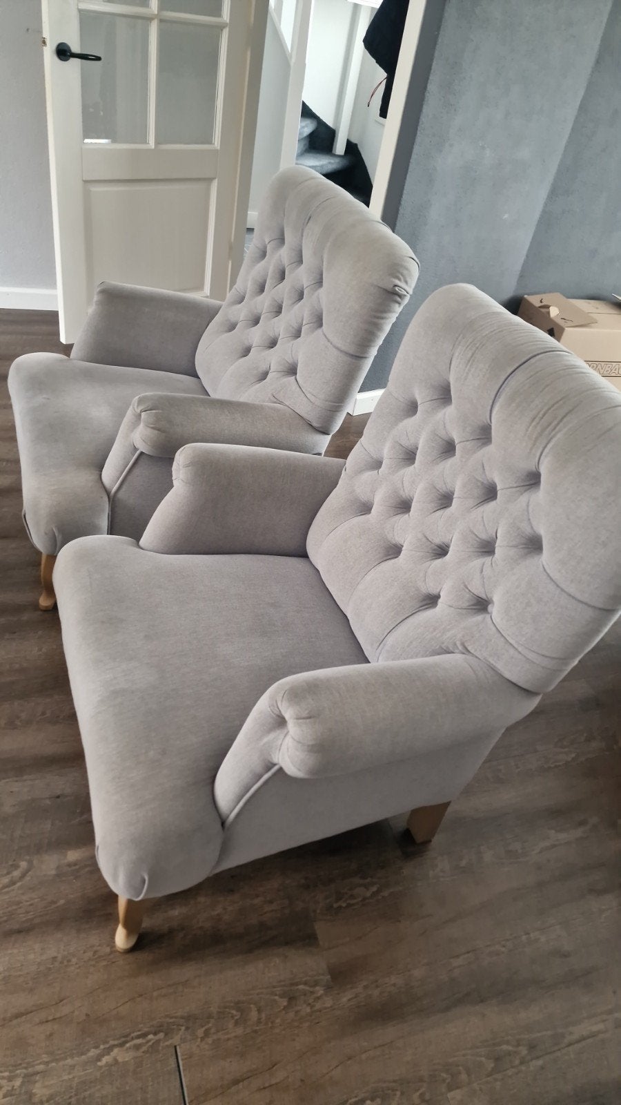 2 stoelen merk olav in goede staat, Ophalen, Gebruikt, 75 tot 100 cm