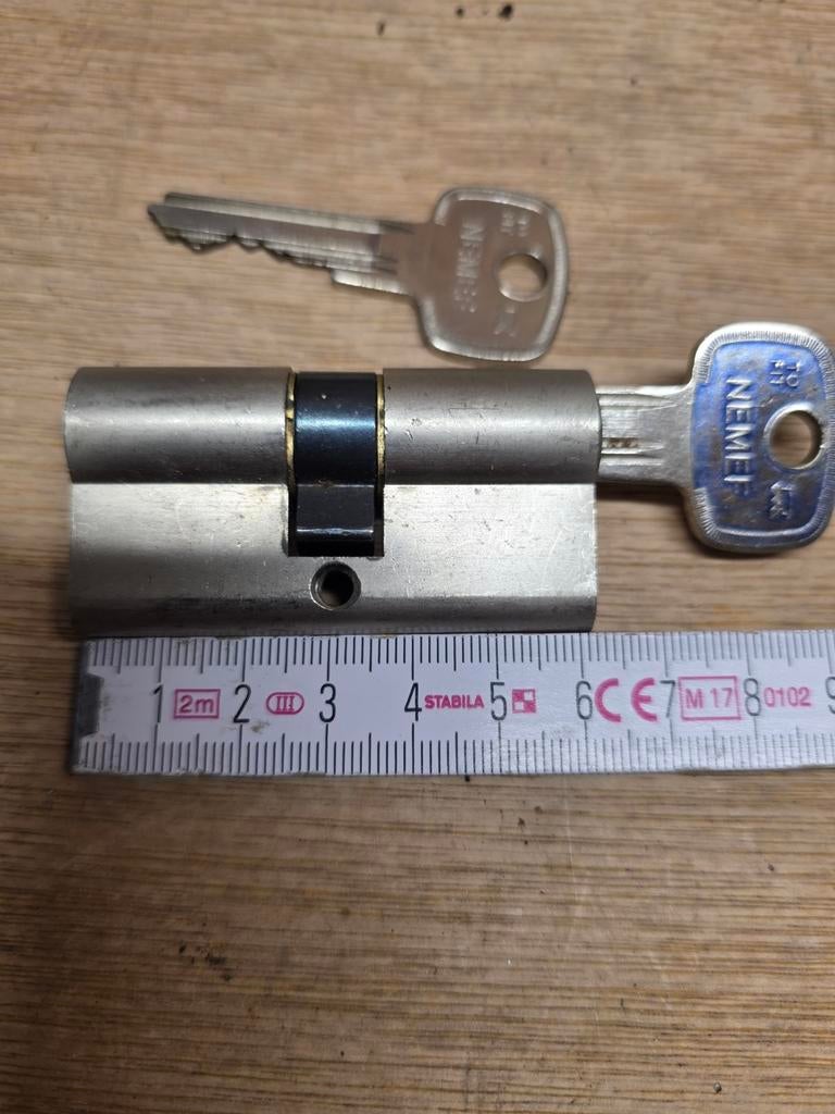 Cilinder slot incl sleutels, Ophalen of Verzenden, Rvs, Slot