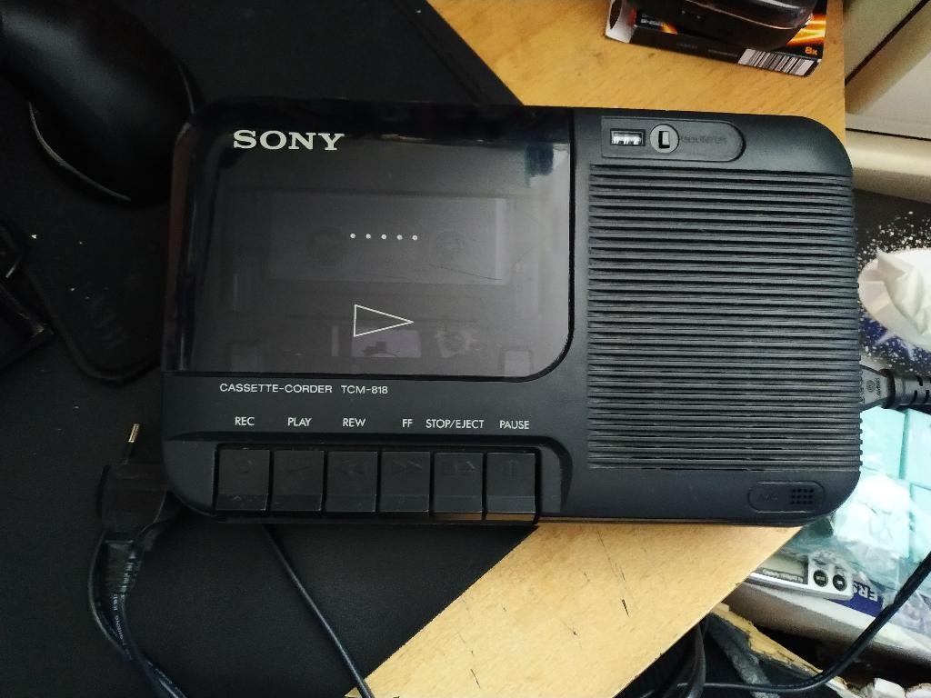 SONY TCM-818 cassetterecorder speler, Ophalen of Verzenden, Enkel, Sony