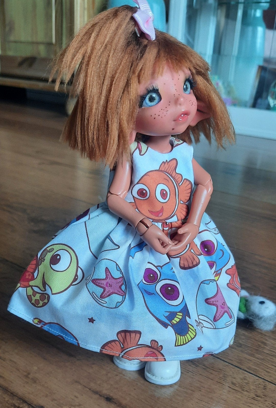 Mooie & aparte 21 cm hoge terracotta kleur fullset bjd, Verzamelen, Poppen, Zo goed als nieuw, Pop, Ophalen of Verzenden