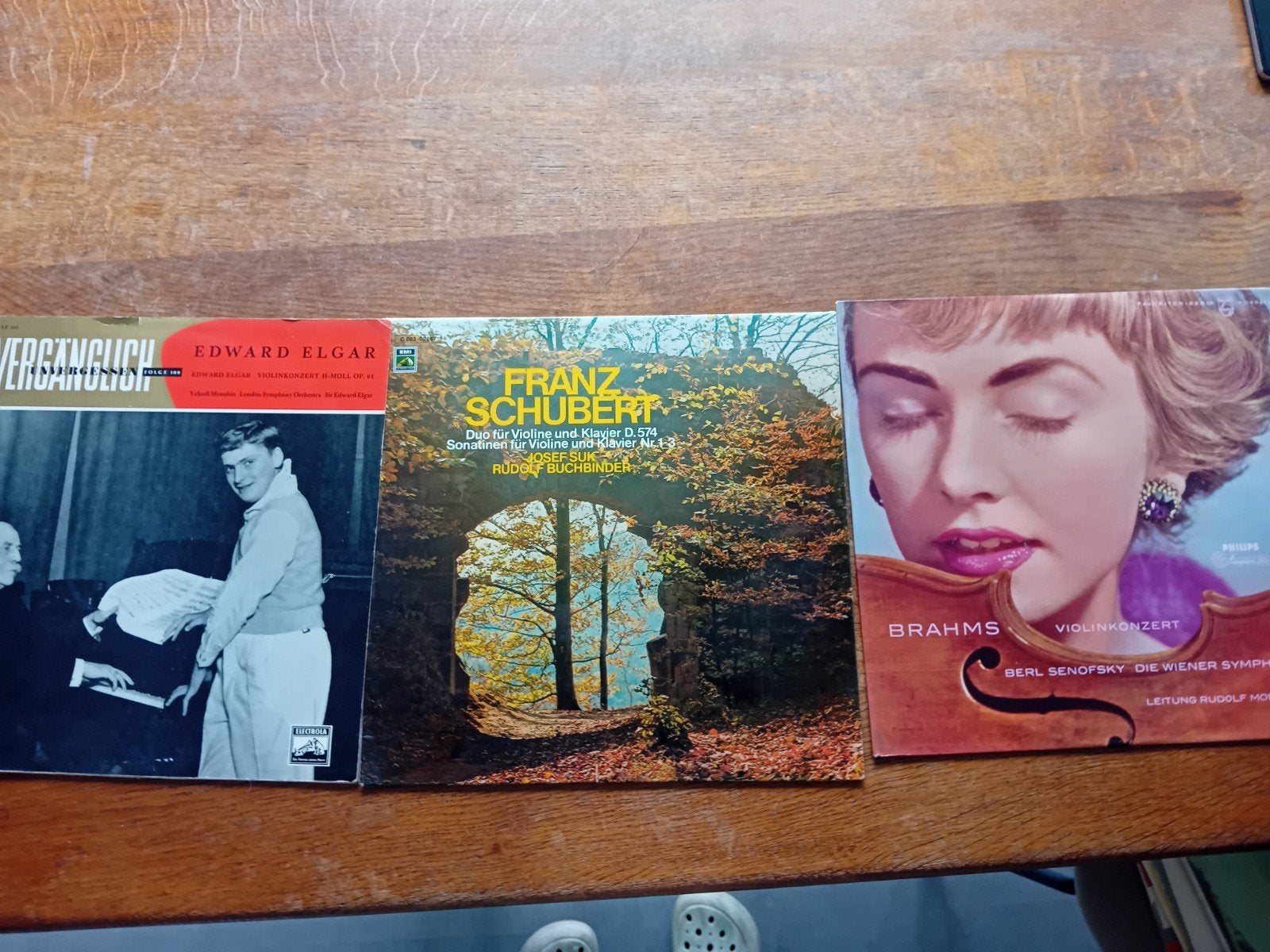Klassieke LP's: Elgar, Schubert, Brahms - Vintage Collectie, Cd's en Dvd's, Vinyl | Klassiek, Gebruikt, Soloconcert, Ophalen of Verzenden