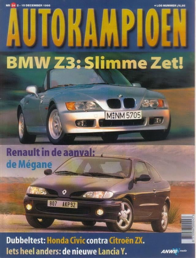 Autokampioen 24 1995 : BMW Z3 - Renault Megane - Kia Sephia, Ophalen of Verzenden, Gelezen, Algemeen