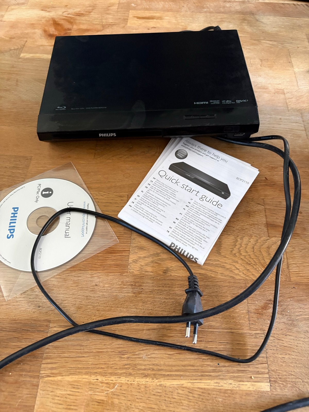 Philips Blu-ray speler BDP2110 met handleiding, Ophalen of Verzenden, Gebruikt, Film, Blu-ray