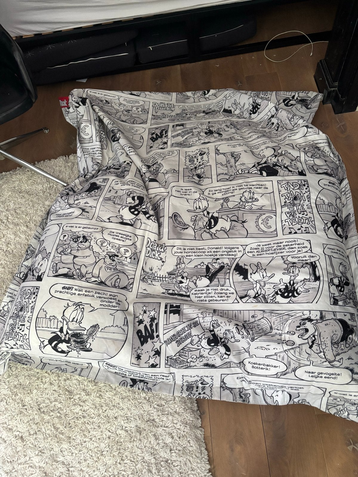 Zitzak met Donald Duck stripverhaal print, Ophalen, Gebruikt, Meerkleurig, Zitzak