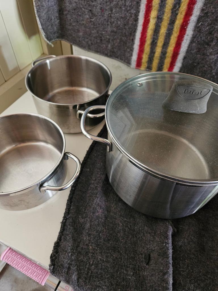 Gratis pannen /bestekbakken, Ophalen, Rvs, Pannenset