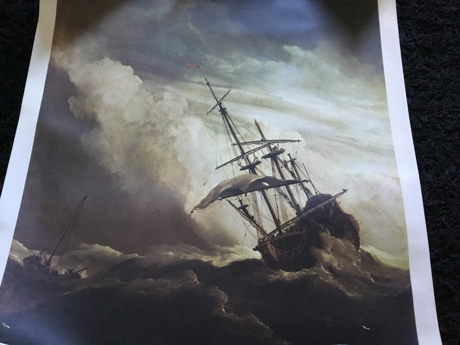 Willem van de Velde de Jonge - De Windstoot (Poster), Antiek en Kunst, Kunst | Schilderijen | Klassiek, Maritiem / water, Ophalen of Verzenden
