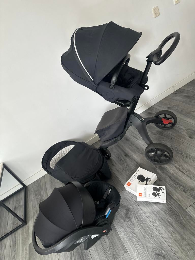 Stokke 3-in-1 kinderwagen met autostoeltje en reiswieg, Kinderen en Baby's, Kinderwagens en Combinaties, Overige merken, Gebruikt
