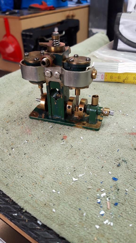 2 cylinder stoommachine, Hobby en Vrije tijd, Modelbouw | Overige, Ophalen of Verzenden, Gebruikt, Groter dan 1:32