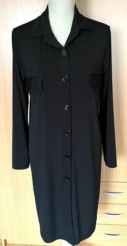 Maudd zwarte doorknoop jurk maat 42, Kleding | Dames, Zwart, Maat 42/44 (L), Ophalen of Verzenden, Zo goed als nieuw