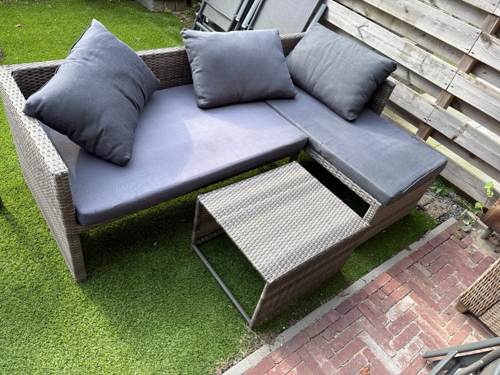 Lounge set, Ophalen, Kunststof, Gebruikt, 3 zitplaatsen