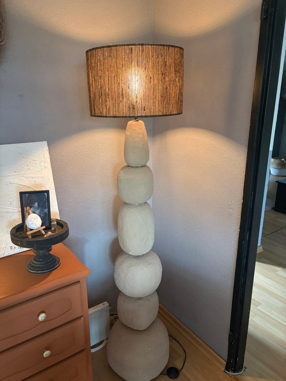 Light & Living Japandi Marree vloerlamp en kap ZGAN, Ophalen, Zo goed als nieuw, E27 (groot), 150 tot 200 cm