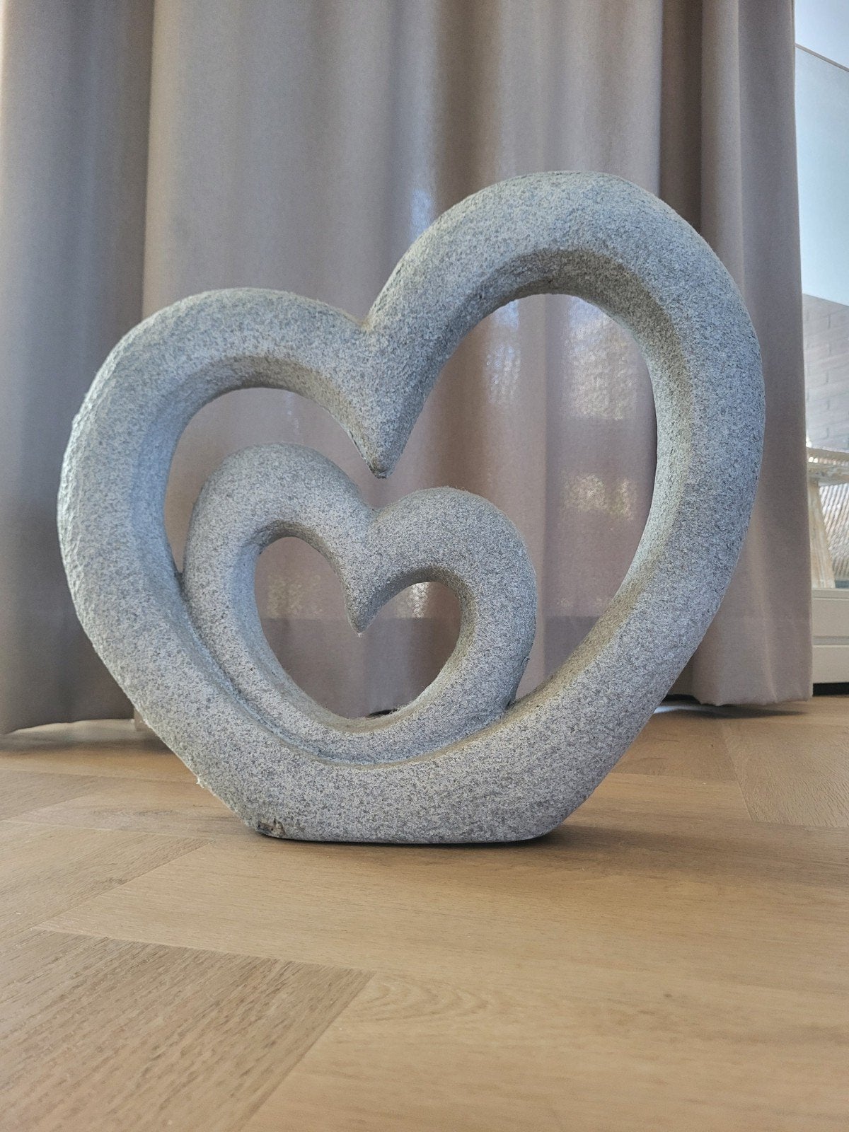 Stenen hart beeld - Tuinornament, Tuin en Terras, Ophalen, Gebruikt, Steen, Abstract beeld