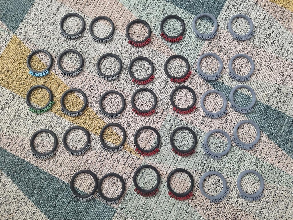 Dungeons and dragons d&d condition ringen, Ophalen of Verzenden, Zo goed als nieuw