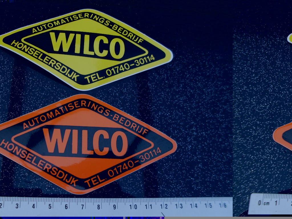 2x sticker wilco automatiserings bedrijf honselersdijk, Verzenden, Zo goed als nieuw, Bedrijf of Vereniging