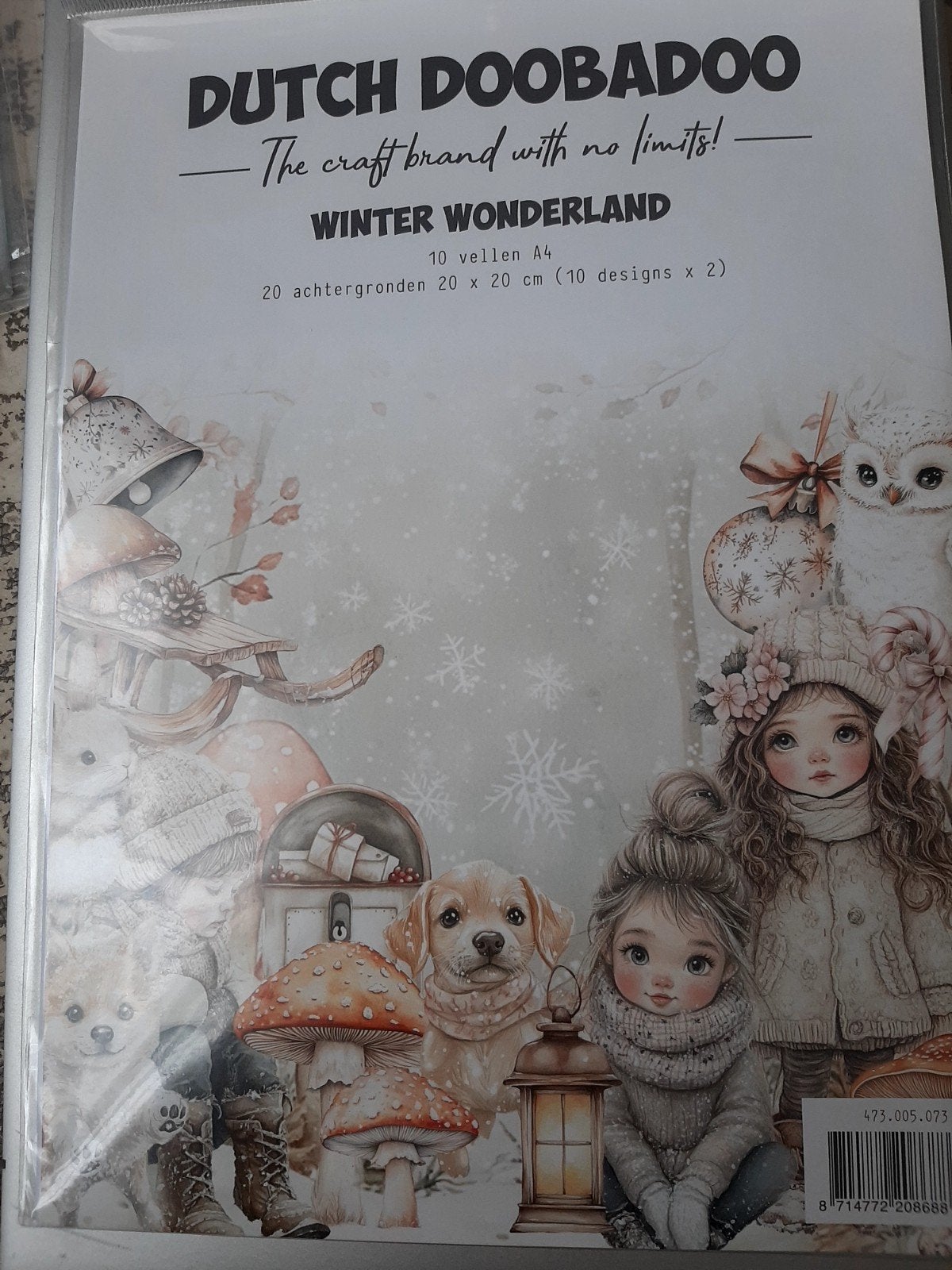 Dutch Doobadoo Winter Wonderland Knutselpapier A4, Hobby en Vrije tijd, Ophalen of Verzenden, Nieuw