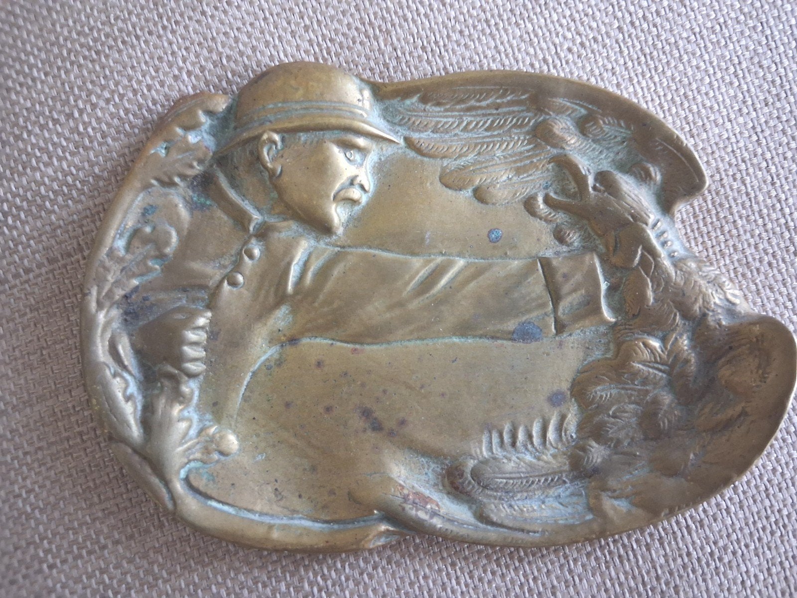 Messing Vide poche "Koning Albert grijp Duitse Adelaar", Ophalen of Verzenden, Landmacht, Duitsland