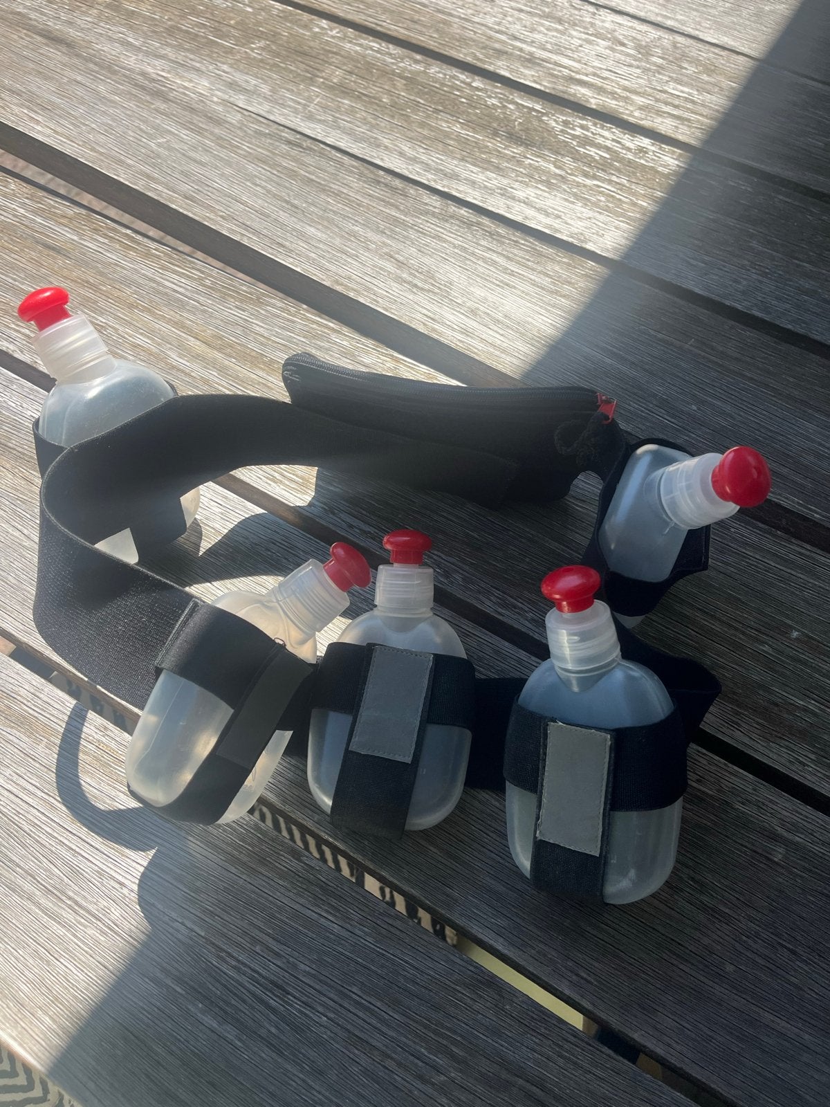 hardloopgordel met bidons en tasje, Sport en Fitness, Overige merken, Gebruikt, Overige typen, Ophalen of Verzenden