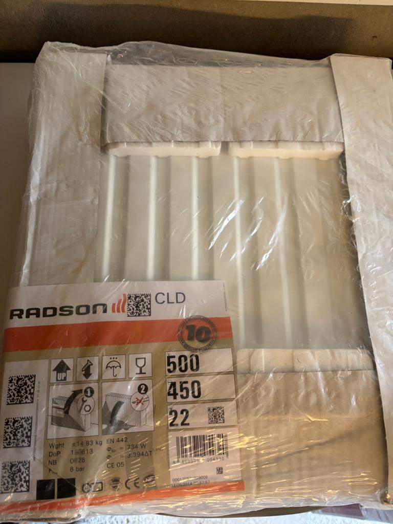 Radiator Radson 734W 500x450x22, Ophalen, 30 tot 80 cm, 500 tot 800 watt, Radiator