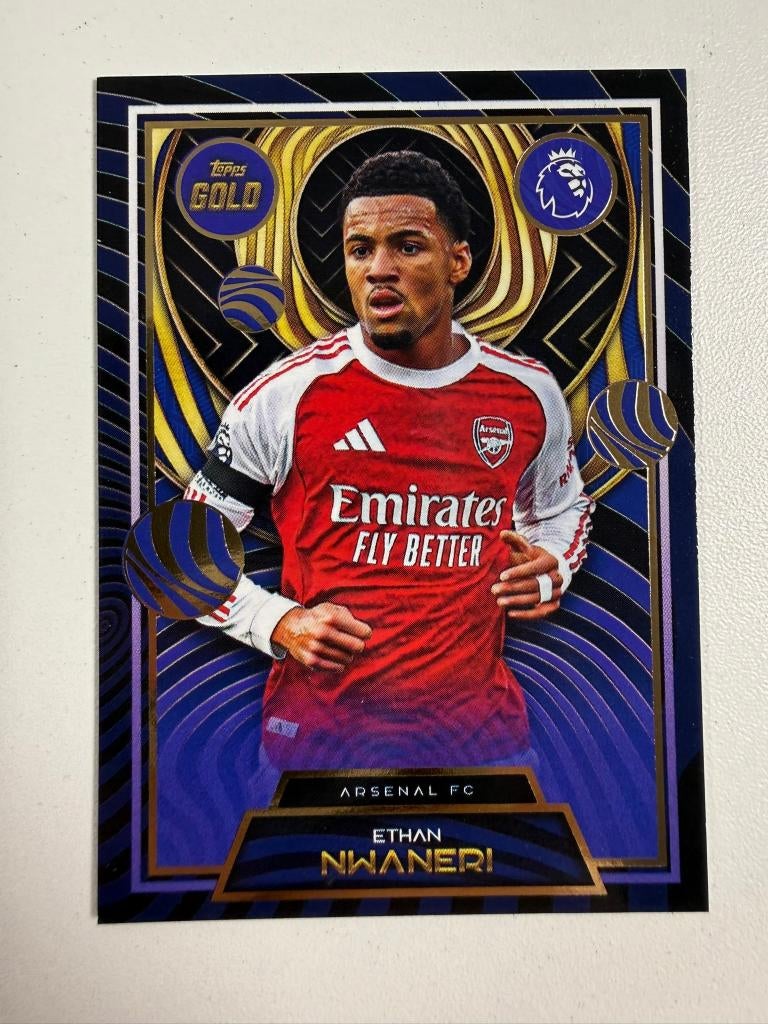Ethan Nwaneri TOPPS Gold 2025-26, Ophalen of Verzenden, Nieuw, Buitenlandse clubs, Poster, Plaatje of Sticker