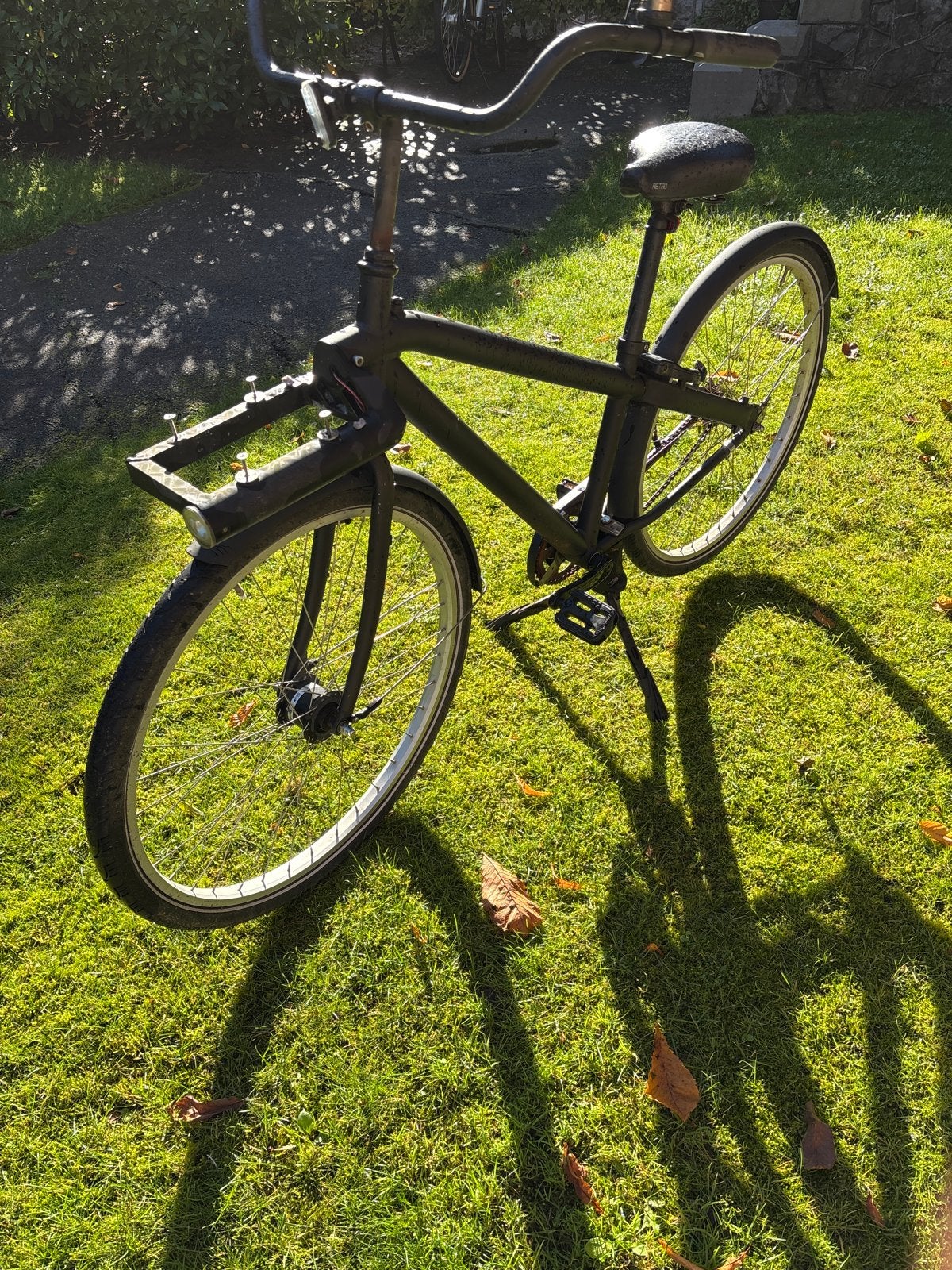VanMoof fiets met voorrek en AXA slot, Fietsen en Brommers, Terugtraprem, Gebruikt, Versnellingen, 53 tot 57 cm