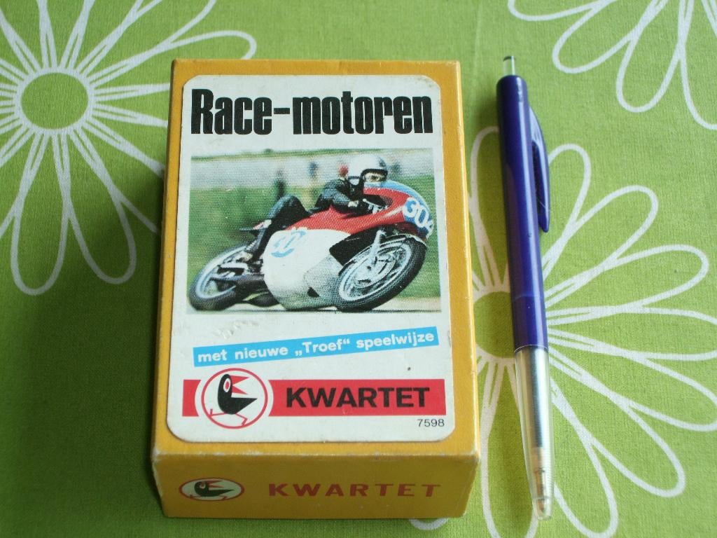 Vintage Race motoren kwartet - Raaf kwartetspel - nr 7598, Ophalen of Verzenden, Gebruikt, Kwartet(ten)
