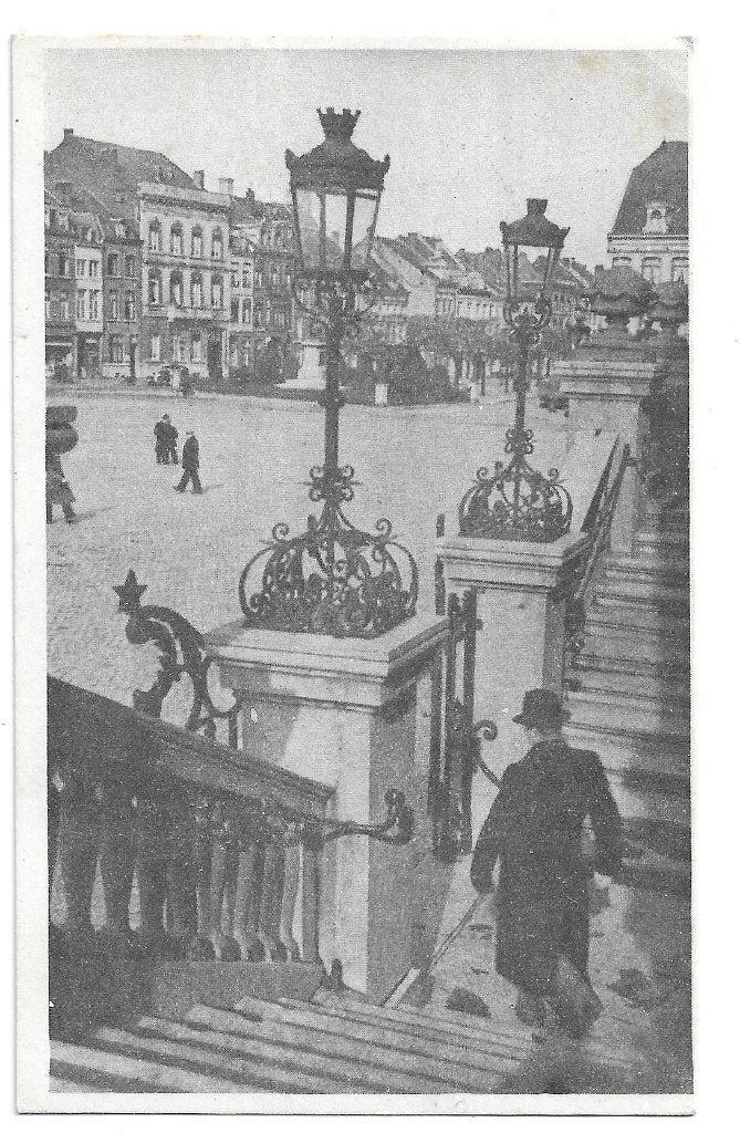 AK Maastricht - Stadhuistrappen met Markt, Verzenden, 1940 tot 1960, Gelopen, Limburg